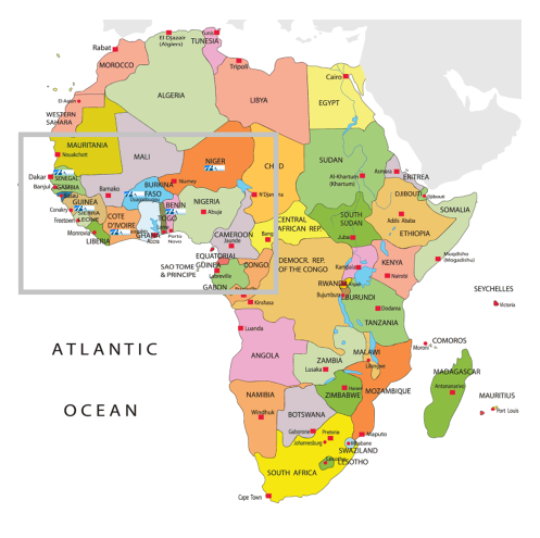 Carte de d'afrique